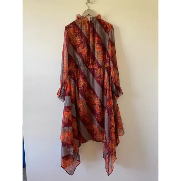 SOFT SURROUNDINGS Woodland Manor Chiffon Midi Dress - Picture 8 of 9